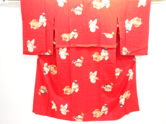 JAPANESE KIMONO / ANTIQUE JUBAN / SILK / KINSHA / GOSHO DOLL